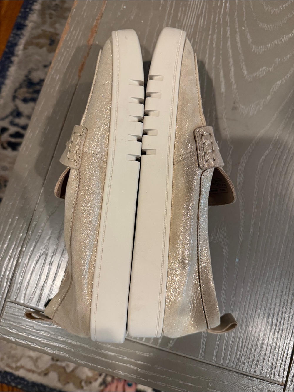 Vionic Light Beige Suede Penny Loafers - Picture 4 of 4